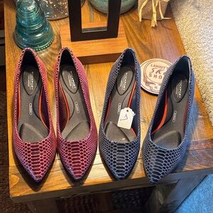 Rockport Women's Heels - Red and Blue Snake Print bundle